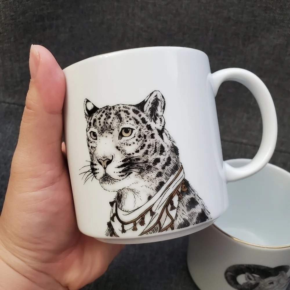 West Elm Gilded Dapper Animal Mug